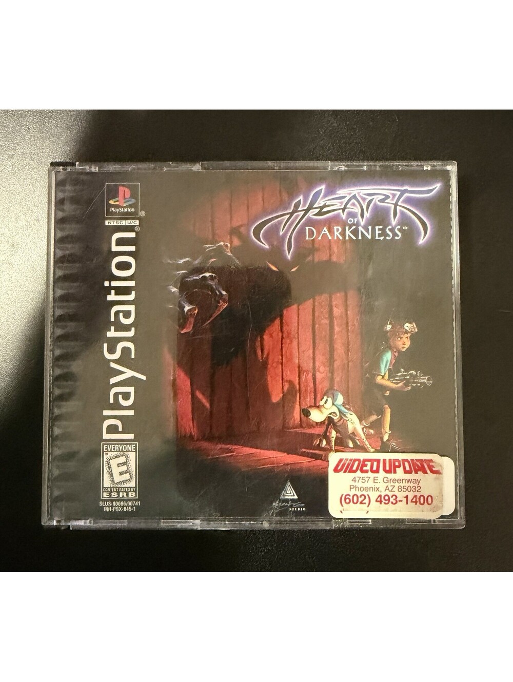 Heart of Darkness Sony PlayStation 1 PS1 2 Disc Set Black Label Case No Manual